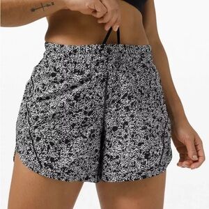 lululemon Track That Short 5” size 12 Sporadic Black Rhino Grey